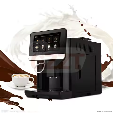 GZZT One-Button Full Automatic Coffee Machine 19Bar ULKA Pump Double Boiler One-touch Custom Fancy C