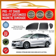 Honda Stream 2nd Gen 2006 - 2014 ( 6 / 7pcs )Car Magnetic Sunshade /Rear Windscreen Sunshade