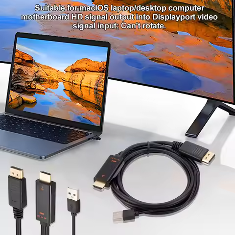 1.8M HDMI-Compatible To DisplayPort Cable 4K 60Hz HDMI-Compatible To Displayport Adapter HDMI-Compat