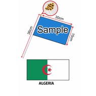 Algeria Hand Flag With Stick (15x30cm)/ Bendera Tangan Dunia Algeria (15x30cm)
