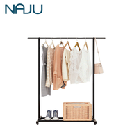 Naju ราวตากผ้า 100 cm ราวแขวนผ้า ราวแขวนกระเป๋า ราวแขวนเสื้อผ้า ราวตากผ้าสแตนเลส ราวแขวนเสื้อ Coat Rack