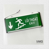 Đèn exit thoát hiểm chỉ lối thoát 2 mặt- CHỈ HƯỚNG XUỐNG