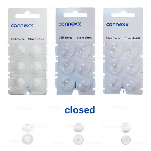 6Pcs Signia Click Connexx Original Silicone Ear Domes for Rexton Vibe CIC/ITC/RIC Hearing Aids