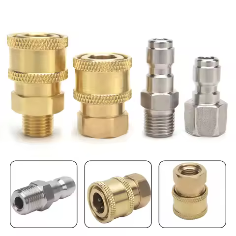 1pc 1/4 Inch Male Fitting Quick Release Adapter Pressure Washer Connector Coupling Connection Car Wa