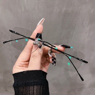 New Style Color-changing Glasses Cut Edge Sven Rimless Glasses