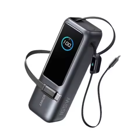 25000mAh165W Built-in Cables Anker Power Bank Ultra-Fast Portable Charger for IPhone Samsung Dual La