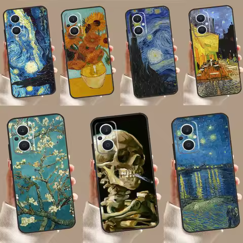 Van Gogh Art Oil Painting Case For OPPO Reno 4Z 5Z 8T 10 11 Pro 11F 7 8 5 6 Lite OPPO Find X6 X5 Pro
