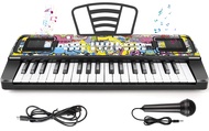 M SANMERSEN Piano Keyboard for Kids, Piano for Kids Music Keyboards 37 Keys Electronic Pianos with M
