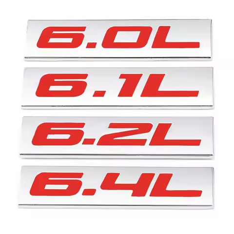 Metal 6.0L 6.1L 6.2L 6.4L Energy Emblem Badge Trunk Car Sticker Decal For CHEVROLET CHEVY FORD DODGE