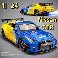 1:24 Simulation Alloy Material Nissan GTR R35 Spray Version Model Racing Car Collection Boy Toys For