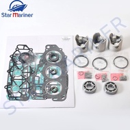 SALE 6H4-W0001-02 Power Head Gasket Kit 6H4-11631 Piston Kit STD For Yamaha 2T 40HP 50HP 3 Cyl 40TRC