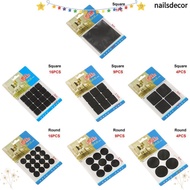 NAILSDECOR 1/4/9/16PCS Floor Protectors Scratch Proof Self Adhesive Square Round Table Feet Covers