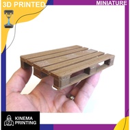 Miniature Pallet EUR Pallete 3D Print Miniature 37.5 x 25 x 4.5 mm