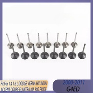 16pcs Engine Intake & Exhaust Valve Set Fit 1.4 1.6 L GAS G4ED 00-11 For DODGE VERNA HYUNDAI ACCENT 