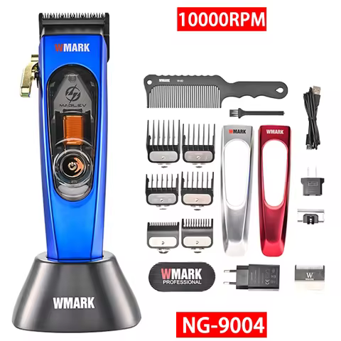 10000 RPM WMARK NG-9004 Maglev Motor Professional Hair Clipper for Men with Base Charger DLC Hair Cu