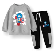 Setelan anak laki laki joger pariasi celana gambar captain america usia  1 sampai  6 tahun