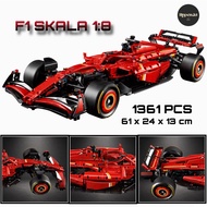 F1 Ferrari Car Bricks Large Scale 1:8 | Racing Car Model | Collectible Toys | Automotive Display For