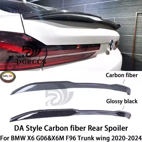For BMW X6 G06&X6M F96 DA Style Carbon fiber Rear Spoiler Trunk wing 2020-2024 Carbon fiber Glossy b