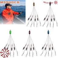 MSSUGYL 5PCS Alabama Umbrella Rig, 5 Arms 4 Blades Umbrella Fishing Rig, Durable with Snap Swivels 2