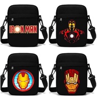 Iron Man Marvel Black Sling Bag Made of 100% Cordura Canvas Iron Man Mini Sling Bag Iron Man Logo Mi