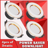 4pcs of 5watts Tri Color LED Downlight spot light Ceiling Panel Pin Light 220V Ilaw sa bahay 2 Years