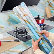 Gilding Marble Pattern Sticker - Cooking Bench Oilproof Decal - Bathroom Wall Waterproof Paster - Ha