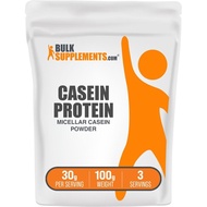 BulkSupplements.com Casein Protein Powder - Micellar Casein Powder, Slow Digesting Protein - Unflavo