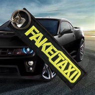 GANTUNGAN Fake Taxi Embroidered Keychain