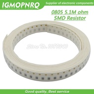 300pcs 0805 SMD Resistor 5.1M ohm Chip Resistor 1/8W 5.1M 5M1 ohms 0805-5.1M