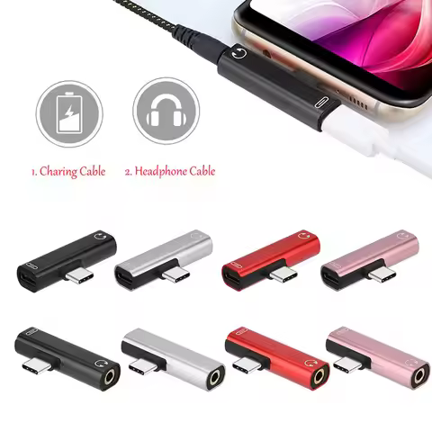 Type C To 3.5mm Jack Converter Earphone Audio Adapter Usb Type Cable C To C Type Headphone Converter