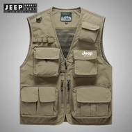 Jeep Spirit 1941 estd Camping Mens Coat Tank Top Hiking Fishing Photography Mountaineering Sleeveles