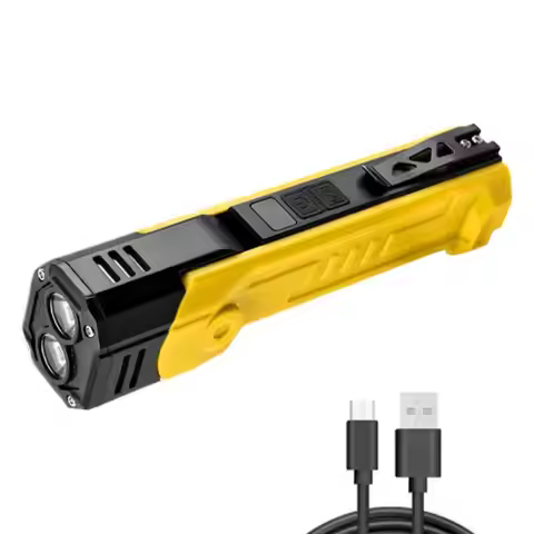 Camping Rechargeable Flashlight Rechargeable LED Working Flashlight Battery Powered Torch Light Port