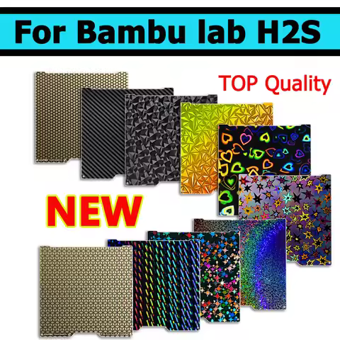 For Bambu Lab H2s Bed Double Sided Bambulab Smooth Build Plate 350x320 Hiqh Quality For Bambu Lab H2