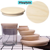 PLAYFULN Mason Jar Lid Wooden Bottle Sealing Caps Compatible Canning Storage