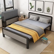 Folding Bed Single Bed Household Adult Simple Bed Reinforced Noon Break Bed Double Bed Foldable Rental Room Small Bed