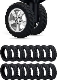 鬼佬倉 - 【8個裝】通用型行李箱輪子保護套 耐磨防噪修復套 靜音防護 適配多種拉桿箱腳輪