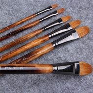 {LAN GFEI} 6pcs/Set Paintibrush Oil Paint weasel hair Water Color Brush Acrylics Drawing Art Supplies paint brushes for artist