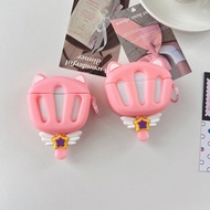For Airpods 4 anc/Pro 2/Pro 3 case cover pink spatula cat ear