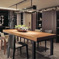 Dining Table Solid Wood Long Table Retro Simple Desk Industrial Modern American Art loft Conference 