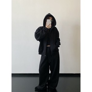 Sun Pomelo Town Store - Three-Piece Fleece Set: Hoodie & Sweatpants