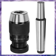 [Y W Z H] Keyless Drill Chuck 0.2-16mm B18 + MT3 M12 DIN228A Morse Taper Arbor