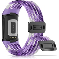 Magnetic Braided Nylon Compatible with Fitbit Charge 6 Bands/Fitbit Charge 5 Bands for Women Men, So