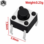 100PCS Tactile Switch Momentary Tact 6x6x5 6*6*5mm DIP Middle 4pin ever