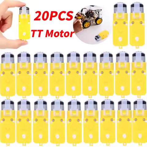 20-1pcs Dual Shaft TT Motor DC 3-12V Smart Car Robot Gear Motor Install EMC Smart Car Chassis Four D