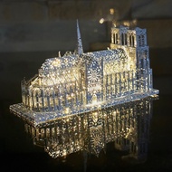 Hundred Flowers Church Three-Dimensional Puzzle Metal 3D Assembly Model DIY Handmade Building Toy Gi