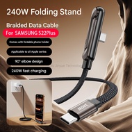 240W Invisible Holder Charger Cable Type-C To Type-C Fast Charging Cord With Built-in Phone Stand Ch