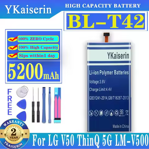 5200mAh BL-T42 Battery for LG V50 ThinQ 5G LM-V500 V500N V500EM v500xm High Quality Replacement Accu