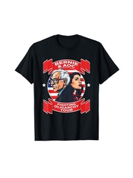 Bernie & Aoc Fighting Oligarchy Tour Shirt 220G Pure Cotton Crew Neck Graphic T-Shirt Soft And Comfo