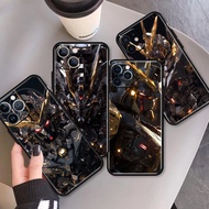 Apple iPhone 7 8 SE 13 14 PRO MAX PLUS MINI Trend Gundam Silicone Anti-fall Casing Straight Side Phone Case