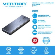 VENTION HDMI 2.0 SPLITTER 1 in 8 Out Aluminum Black (SUPPORT UP TO 4K RES) - AKQ